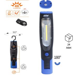 GEM WL3015 ŞARJLI LED LAMBA 400 LÜMEN