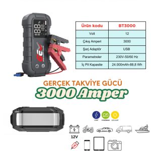 GEM BT3000 AKÜ TAKVİYE CİHAZI